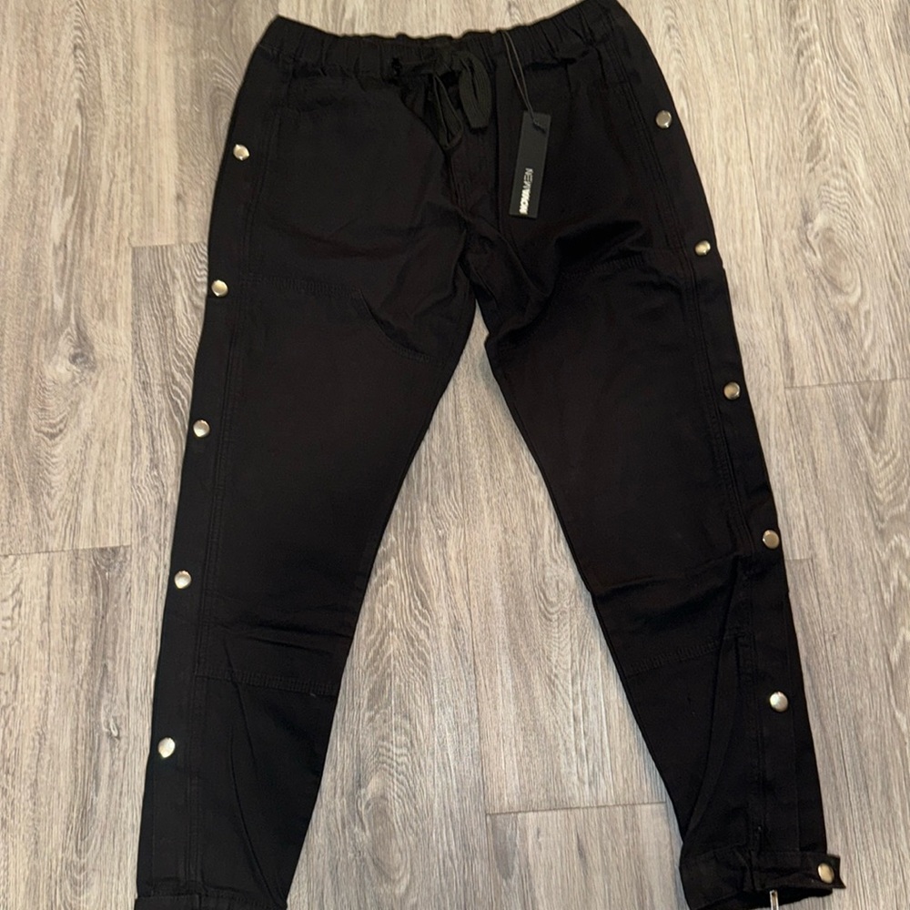 Unique men’s fashion nova men’s joggers black size L
